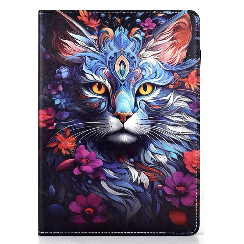 Leather Case for iPad Air 11 (2025) / (2024) / Air (2022) / (2020) / iPad Pro 11 (2022) / (2021) / (2020) / (2018) Pattern Print Card Slots Stand Tablet Cover - Colorful Cat
