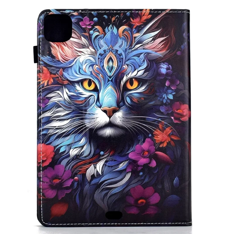 Leather Case for iPad Air 11 (2025) / (2024) / Air (2022) / (2020) / iPad Pro 11 (2022) / (2021) / (2020) / (2018) Pattern Print Card Slots Stand Tablet Cover - Colorful Cat