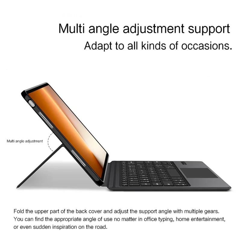 For Honor MagicPad 3 Pro Lederetui + Touchpad Bluetooth-kompatible Tastatur mit Hintergrundbeleuchtung