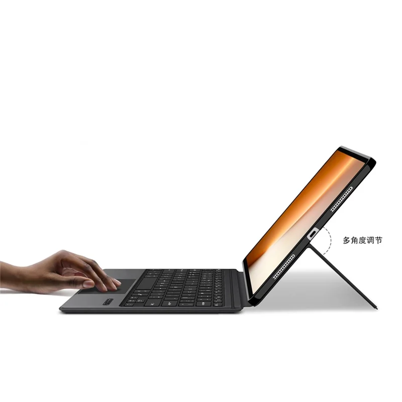 For Honor MagicPad 3 Pro Lederetui + Touchpad Bluetooth-kompatible Tastatur mit Hintergrundbeleuchtung