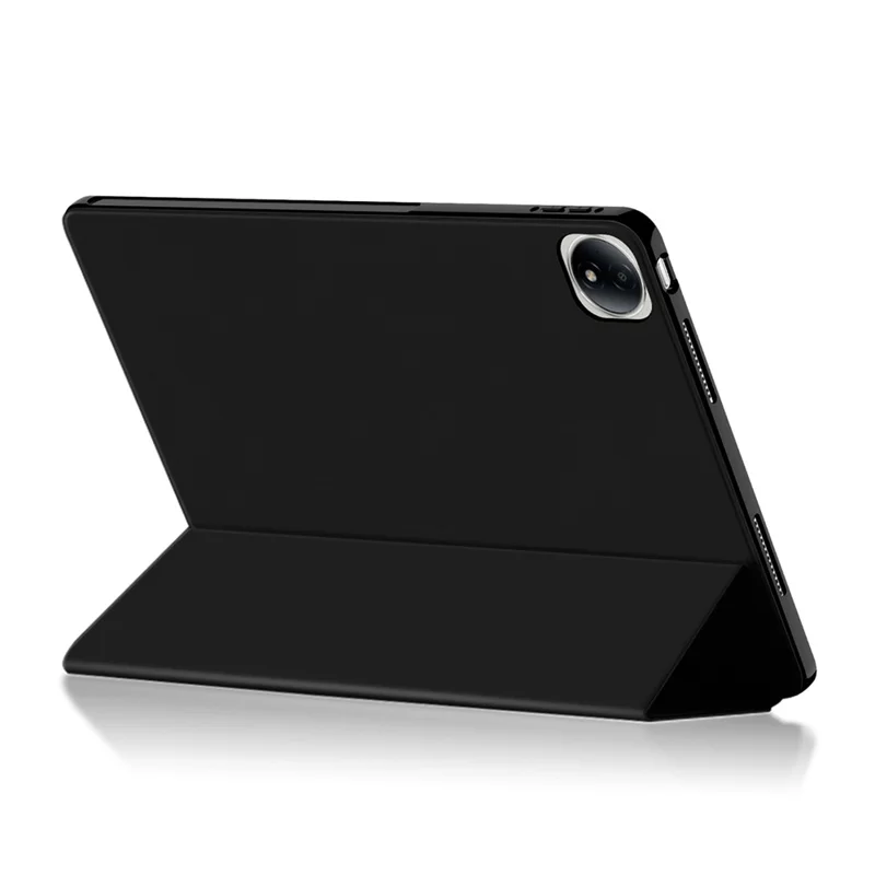 For Honor MagicPad3 Case PU Leather TPU Back Trifold Stand Tablet Cover - Black