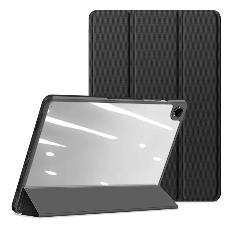 DUX DUCIS TOBY Serie für Samsung Galaxy Tab A9+ Hülle PU-Leder Tri-Fold-Ständer Tablet-Abdeckung - Schwarz