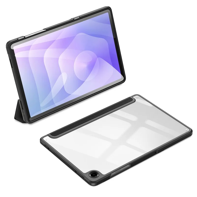 DUX DUCIS TOBY Serie für Samsung Galaxy Tab A9+ Hülle PU-Leder Tri-Fold-Ständer Tablet-Abdeckung - Schwarz
