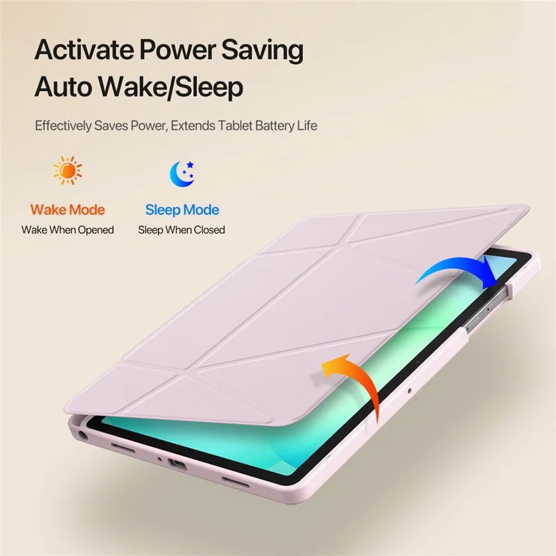 Étui pour tablette Samsung Galaxy Tab A9+ de DUX DUCIS Vers Series - Multifonction Pliable Support en Cuir - Rose