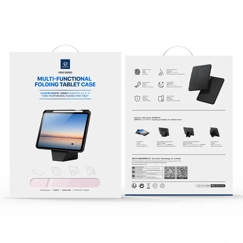 Étui pour tablette Samsung Galaxy Tab A9+ de DUX DUCIS Vers Series - Multifonction Pliable Support en Cuir - Rose