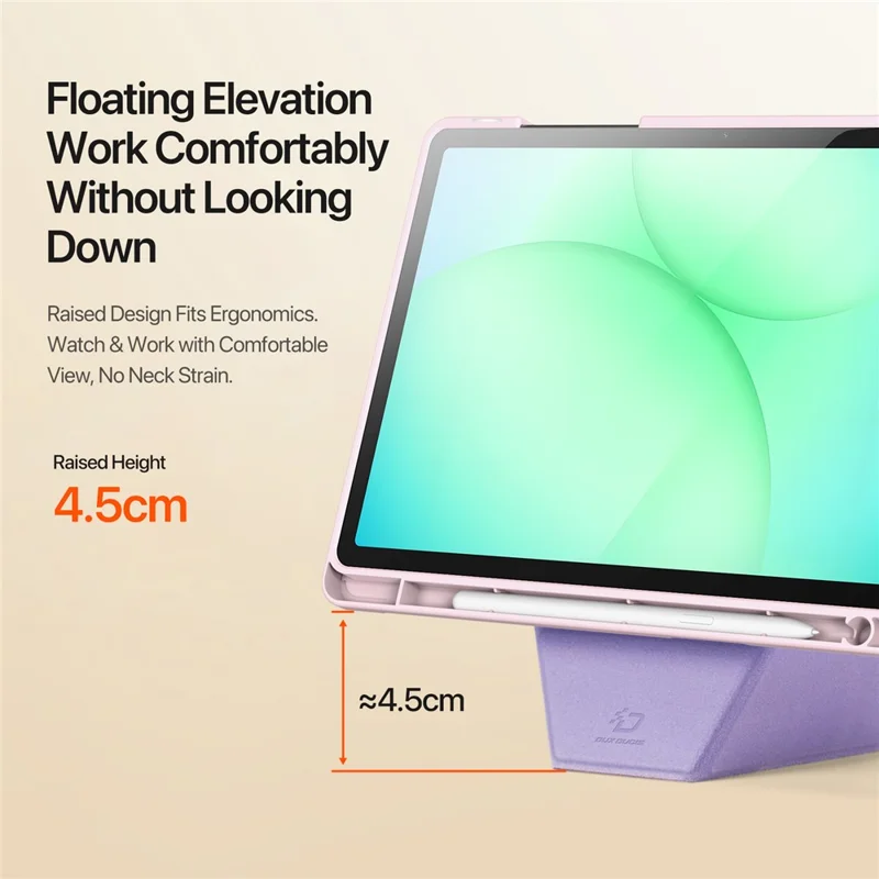 Étui pour tablette Samsung Galaxy Tab A9+ de DUX DUCIS Vers Series - Multifonction Pliable Support en Cuir - Rose