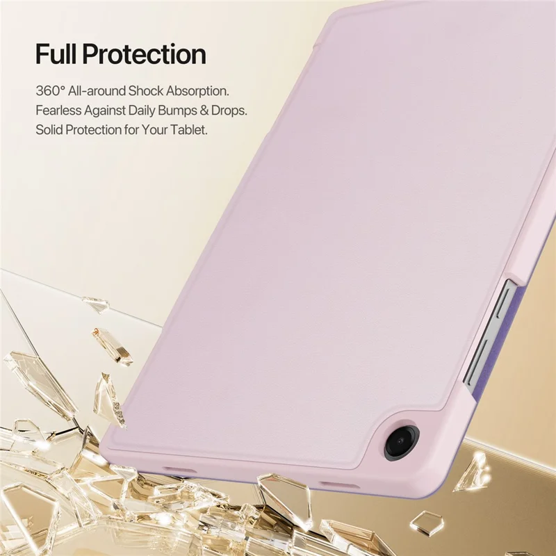 Étui pour tablette Samsung Galaxy Tab A9+ de DUX DUCIS Vers Series - Multifonction Pliable Support en Cuir - Rose