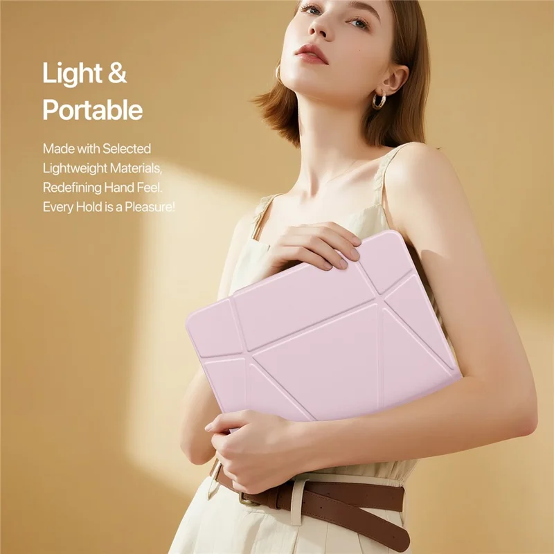 Étui pour tablette Samsung Galaxy Tab A9+ de DUX DUCIS Vers Series - Multifonction Pliable Support en Cuir - Rose