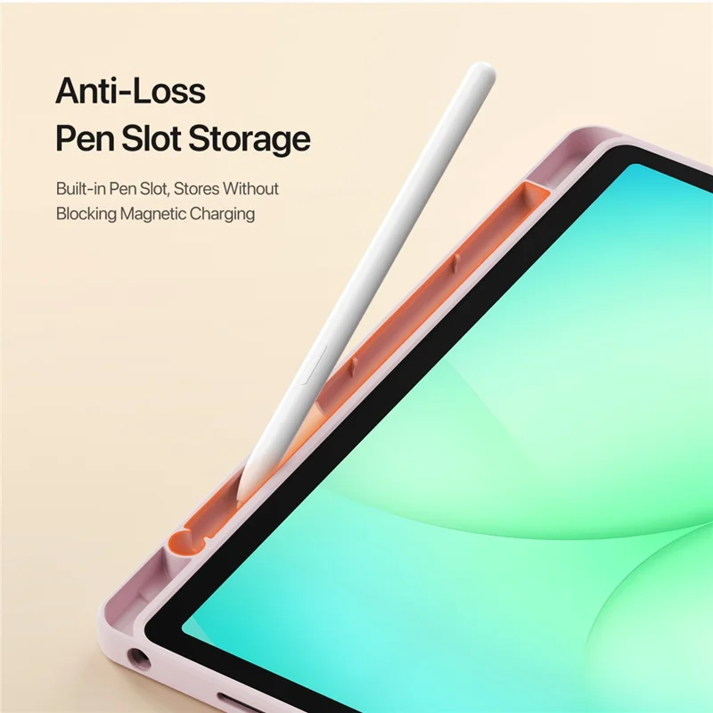 Étui pour tablette Samsung Galaxy Tab A9+ de DUX DUCIS Vers Series - Multifonction Pliable Support en Cuir - Rose