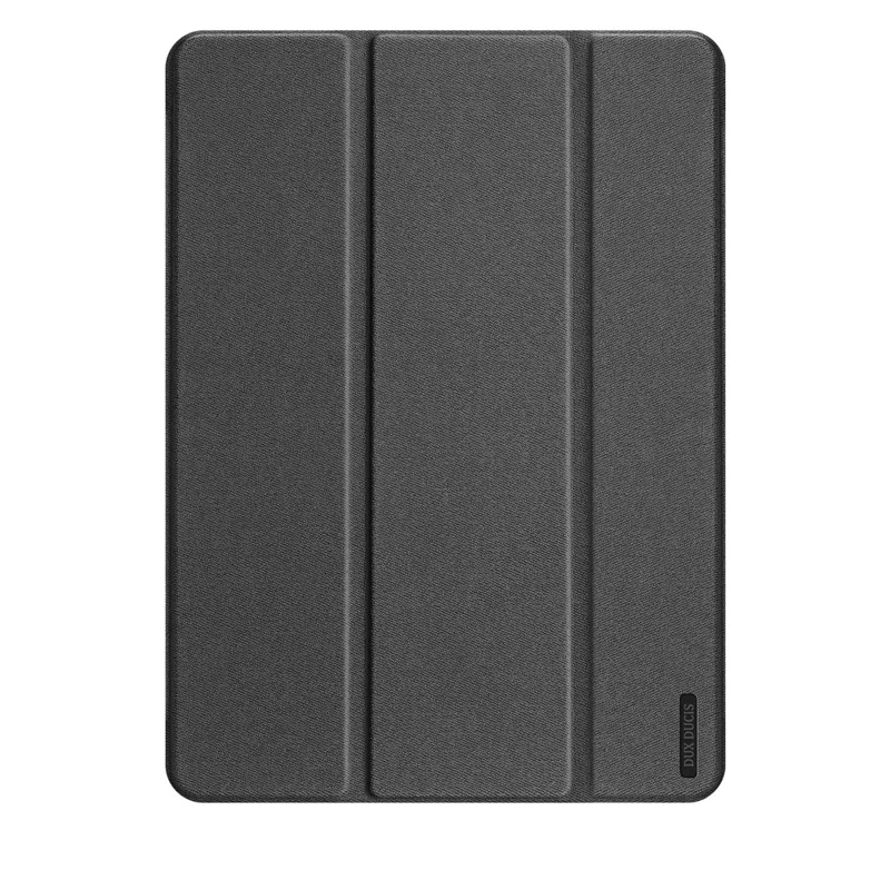 Estuche DUX DUCIS Domo Series para Samsung Galaxy Tab A11+ Cubierta de cuero con soporte plegable de tres pliegues Despertar / Dormir automático - Negro