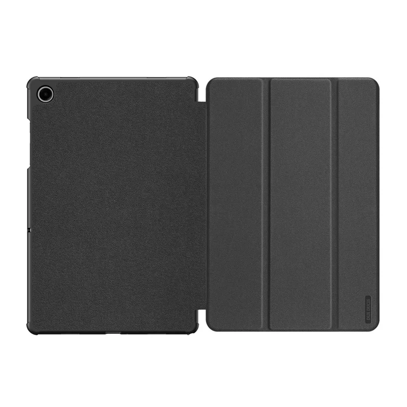 Estuche DUX DUCIS Domo Series para Samsung Galaxy Tab A11+ Cubierta de cuero con soporte plegable de tres pliegues Despertar / Dormir automático - Negro