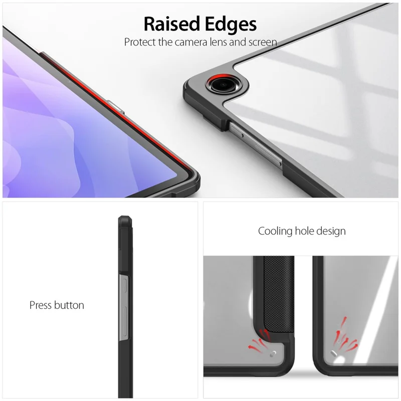 DUX DUCIS TOBY-serie til Samsung Galaxy Tab A11+ kuvert i PU-læder med treklap standfod - Sort