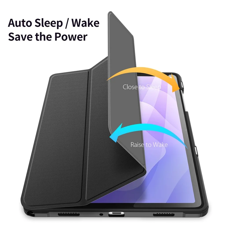 DUX DUCIS TOBY-serie til Samsung Galaxy Tab A11+ kuvert i PU-læder med treklap standfod - Sort