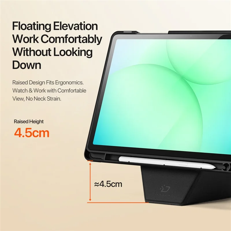 DUX DUCIS Vers Series For Samsung Galaxy Tab A11+ Tablet Case Multi-function Folding Stand Leather Cover - Black