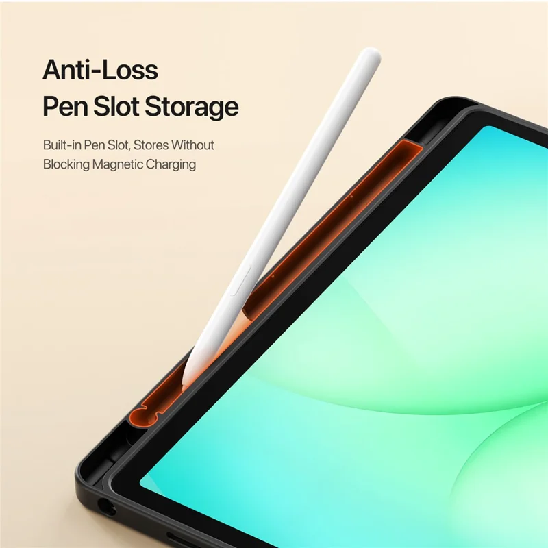 DUX DUCIS Vers Series For Samsung Galaxy Tab A11+ Tablet Case Multi-function Folding Stand Leather Cover - Black