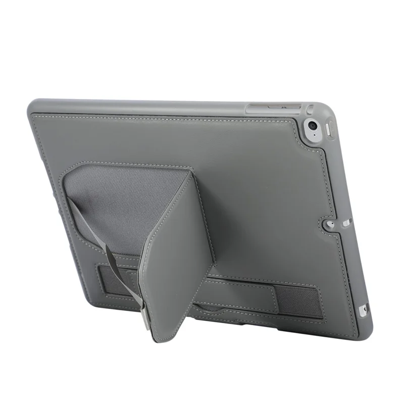 Étui pour tablette pour iPad 9,7 pouces (2018) / (2017) / Air 2 / Air (2013) Support de maintien Couverture en PU + TPU avec bracelet / Fente pour stylo - Gris