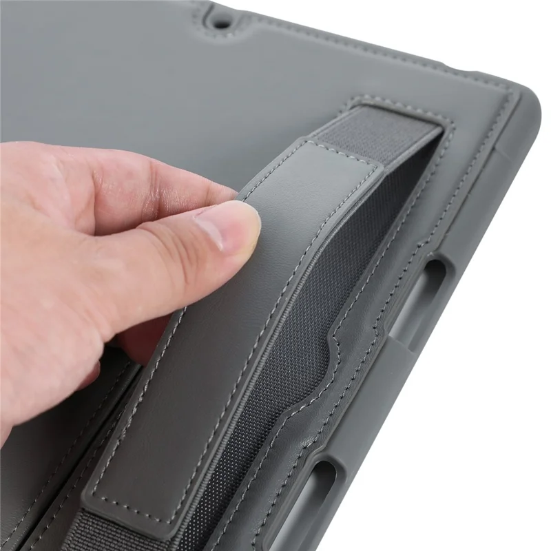 Étui pour tablette pour iPad 9,7 pouces (2018) / (2017) / Air 2 / Air (2013) Support de maintien Couverture en PU + TPU avec bracelet / Fente pour stylo - Gris