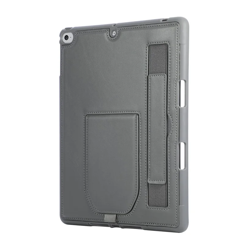 Étui pour tablette pour iPad 9,7 pouces (2018) / (2017) / Air 2 / Air (2013) Support de maintien Couverture en PU + TPU avec bracelet / Fente pour stylo - Gris