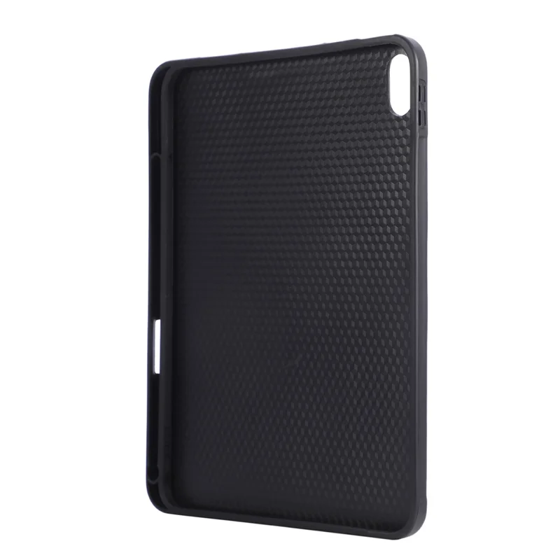 For iPad (2025)  /  10.9 (2022) Case Kickstand PU + TPU Tablet Cover with Wristband  /  Pen Slot - Black