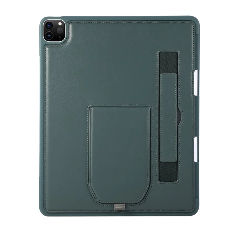Custodia per tablet per iPad Air 11 (2025) / (2024) / Air (2022) / (2020) / Pro 11 (2022) / (2020) / (2018) Supporto per cavalletto PU + Copertura TPU con cinturino da polso / Slot per penna - Verde