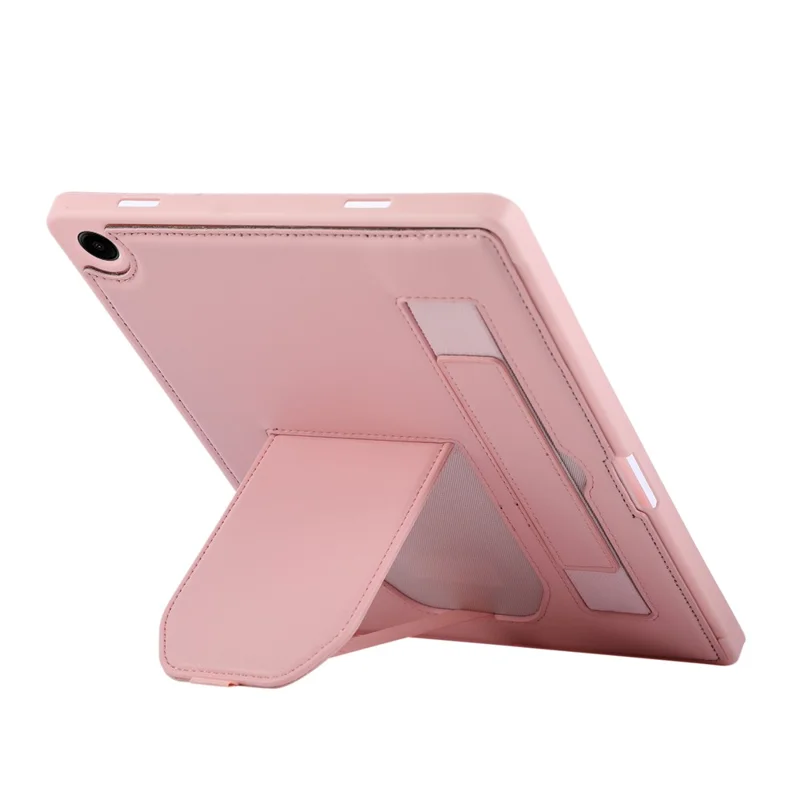 Voor Samsung Galaxy Tab A11 / A9 Hoesje Standaard PU + TPU Tabletcover met Polsbandje / Pennenvak - Roze
