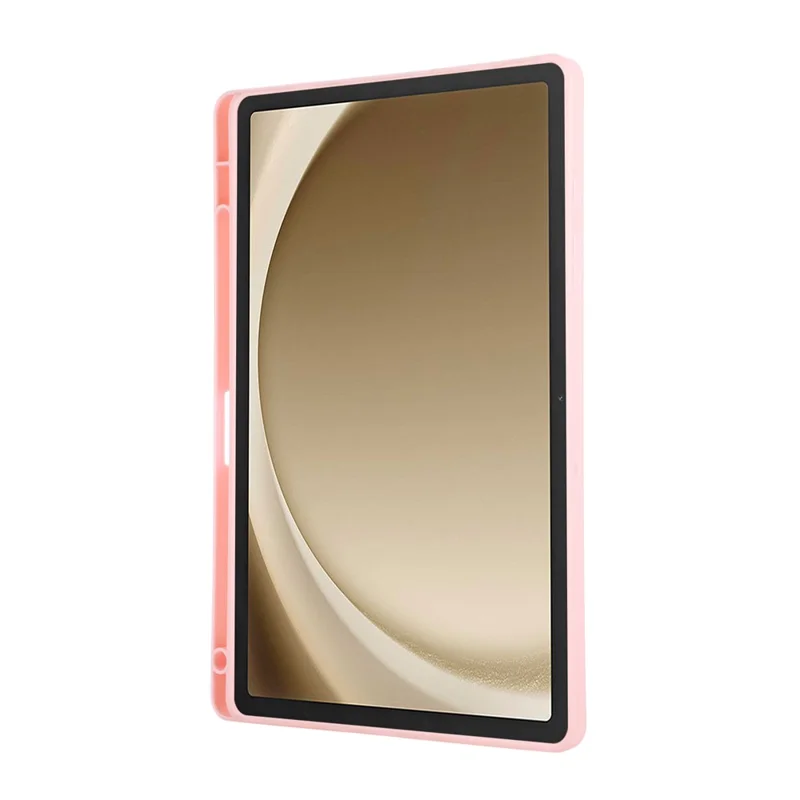 Voor Samsung Galaxy Tab A11 / A9 Hoesje Standaard PU + TPU Tabletcover met Polsbandje / Pennenvak - Roze