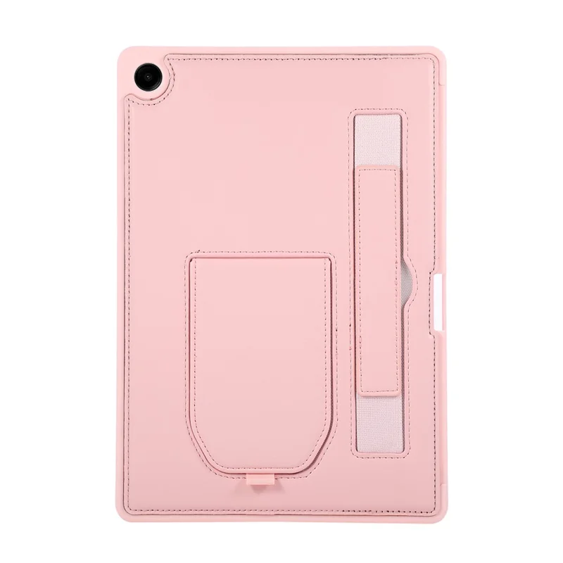 Voor Samsung Galaxy Tab A11+ / A9+ hoesje met standaard PU + TPU tabletcover met polsbandje / penschuif - Roze