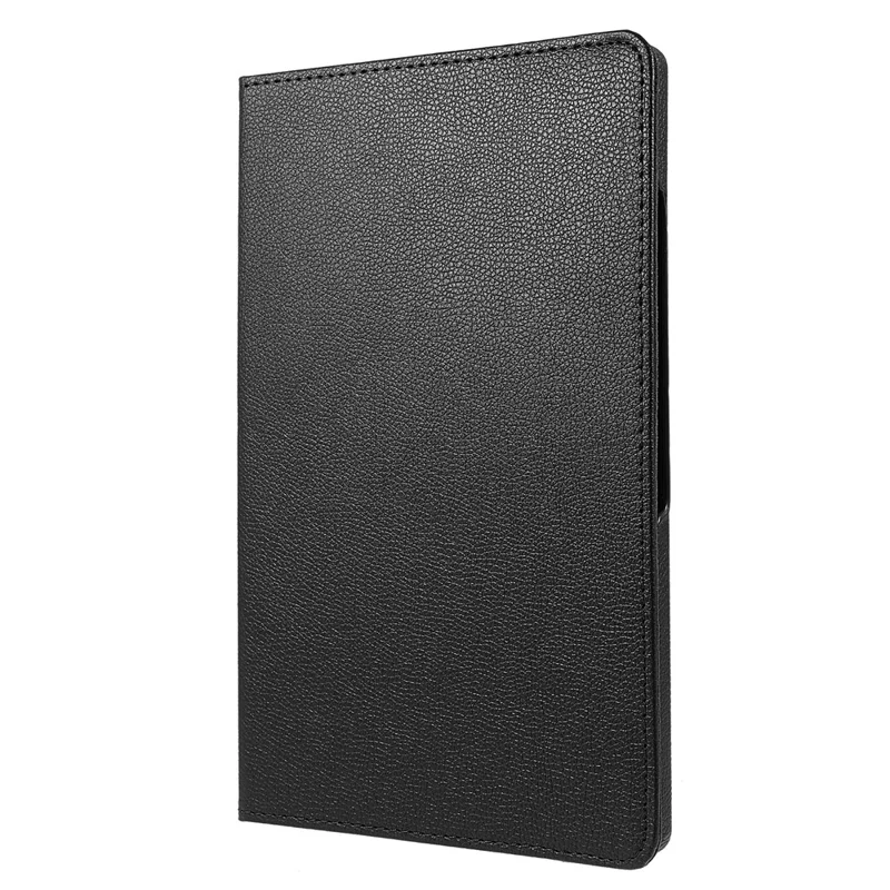 For Samsung Galaxy Tab A11+ Case Rotating Stand PU Leather + PC Tablet Cover with Elastic Band - Black