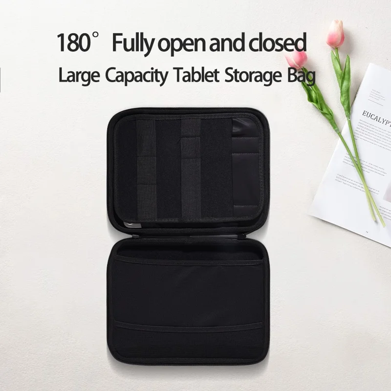 حقيبة واقية للوحي بفتحة كاملة 180° مقاومة للماء والصدمات للوحي 10-11 بوصة - رمادي