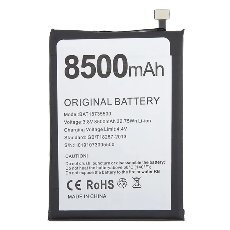 For Doogee S97 Pro 4.40V 8500mAh Li-Polymer Battery Assembly Part (Without Logo) (Encode: BAT18735500)