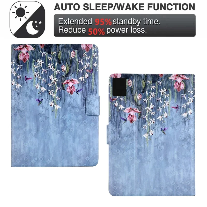 غطاء جلد مزود بحامل بطاقات لهاتف Lenovo Xiaoxin Pad 12.1 (2025) - طيور