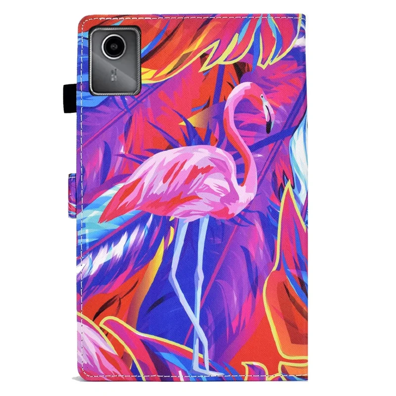 Lenovo Xiaoxin Pad 12.1 (2025) Hülle Muster Drucken Leder Tablet Abdeckung mit Kartenfach - Vogel