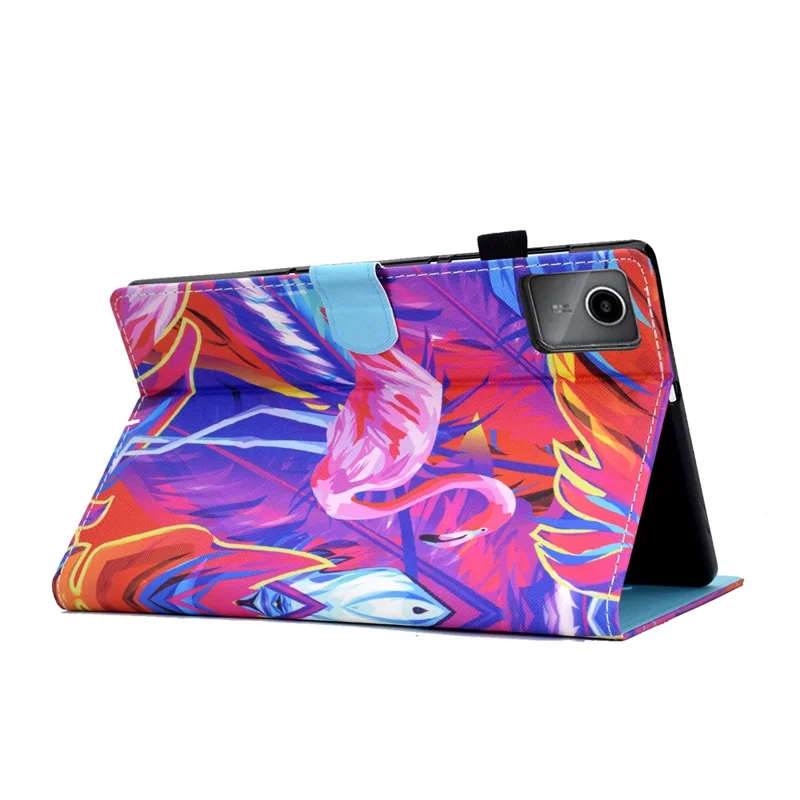 Lenovo Xiaoxin Pad 12.1 (2025) Hülle Muster Drucken Leder Tablet Abdeckung mit Kartenfach - Vogel