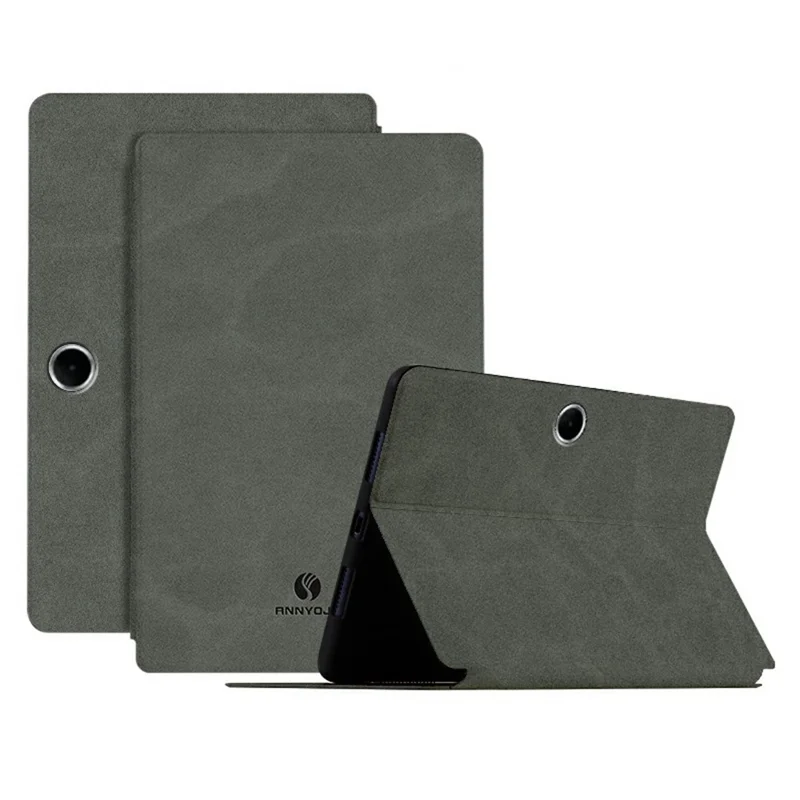 ANNYOJO Pour Oppo Pad SE Étui de Support Anti-Choc en Cuir PU Housse de Tablette - Gris
