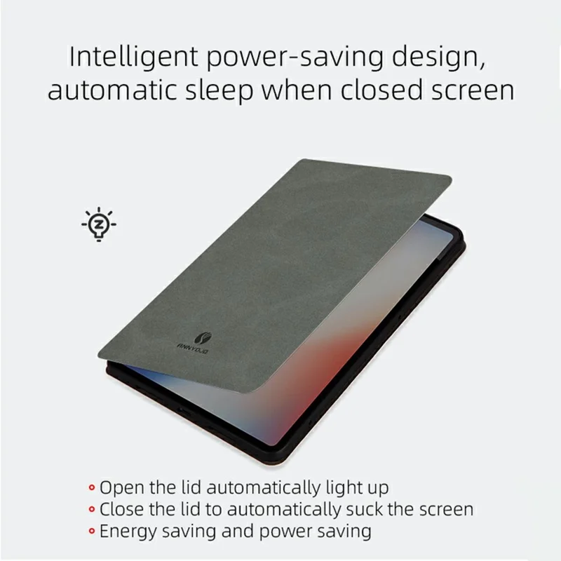 ANNYOJO Pour Oppo Pad SE Étui de Support Anti-Choc en Cuir PU Housse de Tablette - Gris