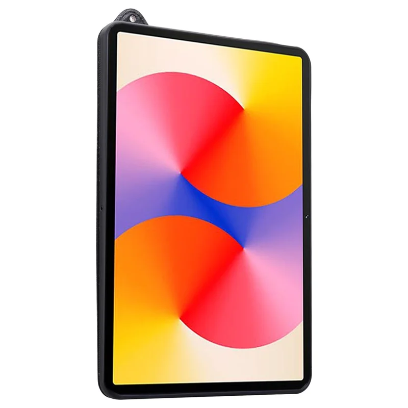 غطاء جلد للوحة Xiaomi Redmi Pad Pro / Pad Pro 5G / Pad 2 Pro مع حزام يد وحامل - أسود