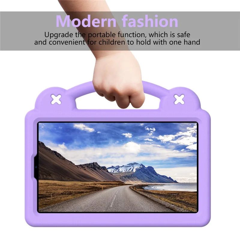 For Honor Pad X7 Hülle Kinder Cartoon Muster Handgriff Ständer Tablet EVA Abdeckung - Lila