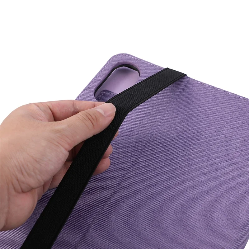 Til Xiaomi Redmi Pad 2 Pro Task med stand, kortlomme og stoftekstur, lærtabletdekning - Lilla