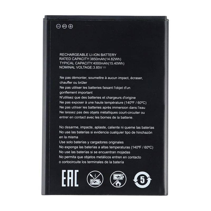 Montagem de Bateria de Polímero de Lítio ZTE Blade A53 3,8V 3850mAh (Sem Logo) (Código: E6539ZTE-B)