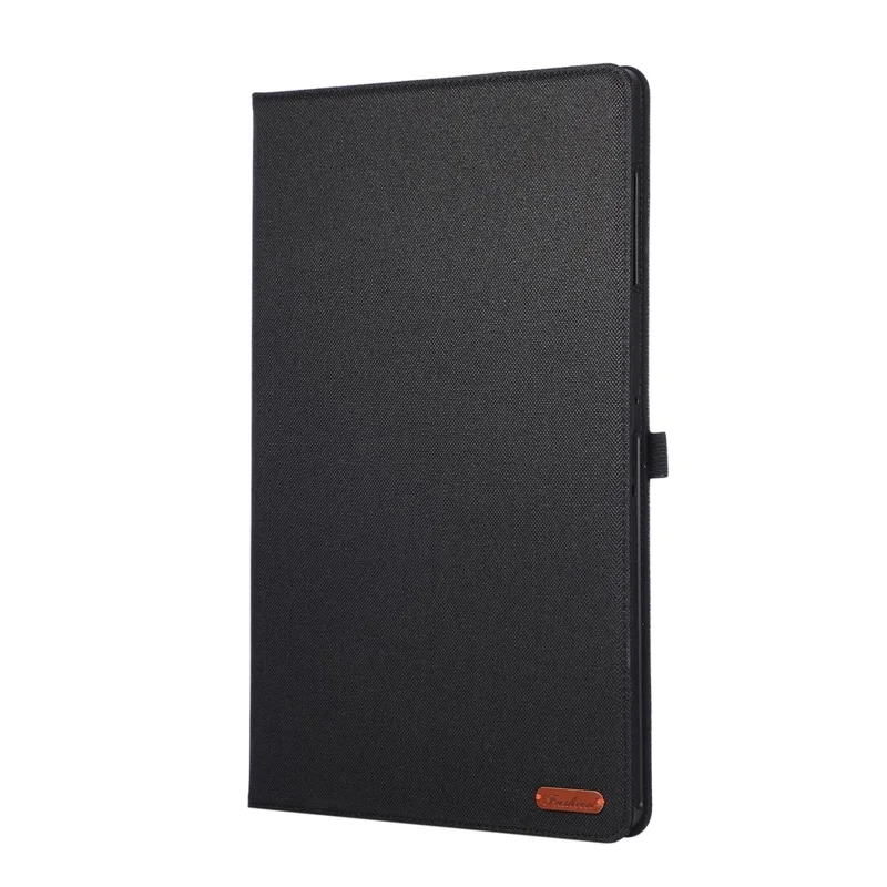 حالة لسامسونج جالكسي تاب إس11 ألترا مع حامل وفتحة بطاقة وغطاء جلد بملمس القماش للوحي - أسود