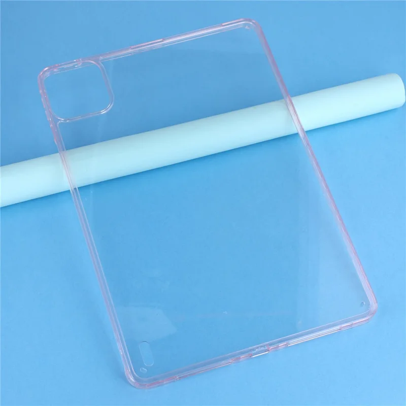 Obudowa do Xiaomi Pad 7S Pro 12,5 / 6S Pro 12,4 z przezroczystego TPU + akrylu z ramkami obiektywu – różowy