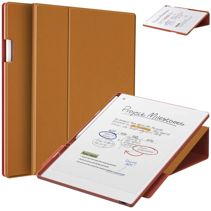 ReMarkable Paper Pro E-Reader Case Auto Sleep Wake Slim Protective Cover mit Stifthalter - Gelb