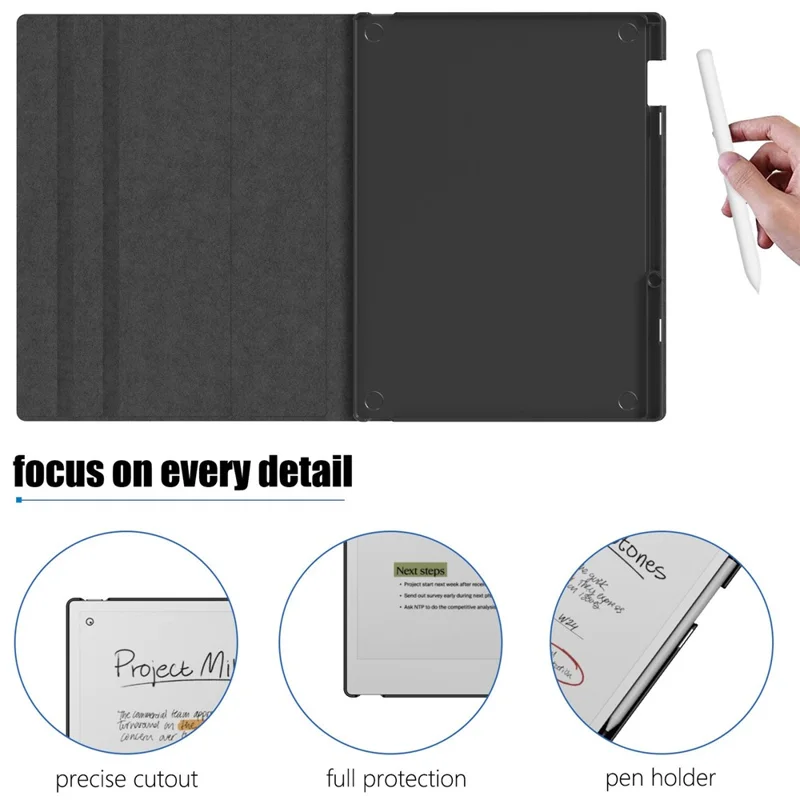 ReMarkable Paper Pro E-Reader Case Auto Sleep Wake Slim Protective Cover mit Stifthalter - Gelb