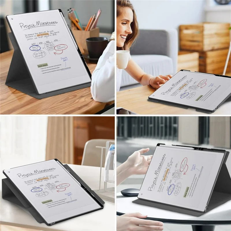 ReMarkable Paper Pro E-Reader Case Auto Sleep Wake Slim Protective Cover mit Stifthalter - Gelb