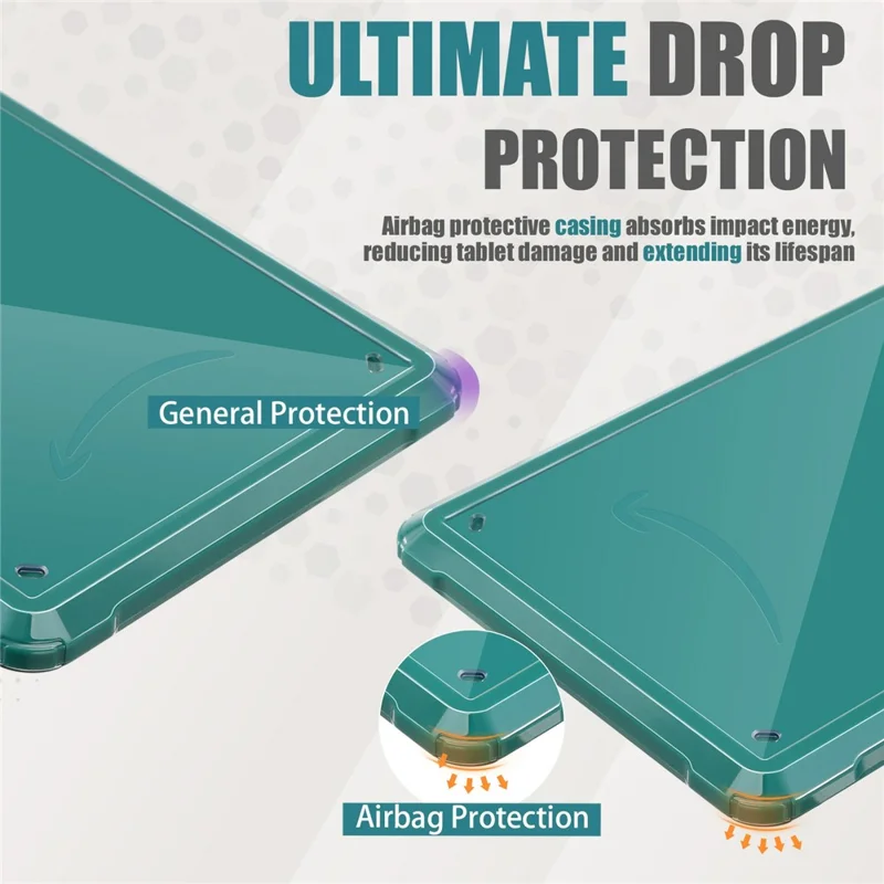 For Amazon Kindle Paperwhite (2024) Case Anti-Scratch TPU + PC Tablet Cover - Glitter Blackish Green