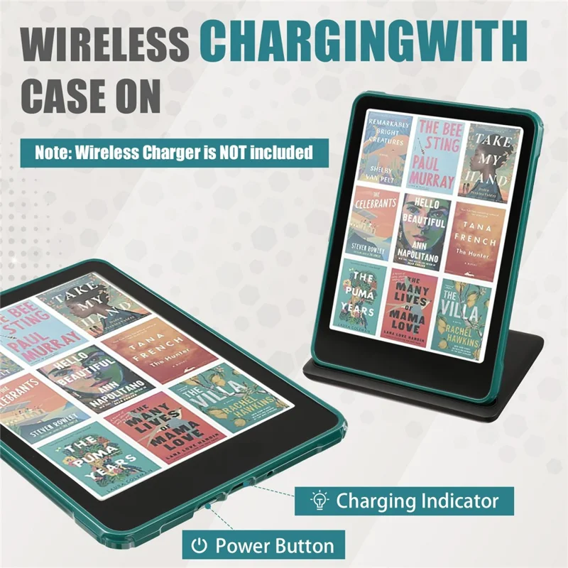 For Amazon Kindle Paperwhite (2024) Case Anti-Scratch TPU + PC Tablet Cover - Glitter Blackish Green