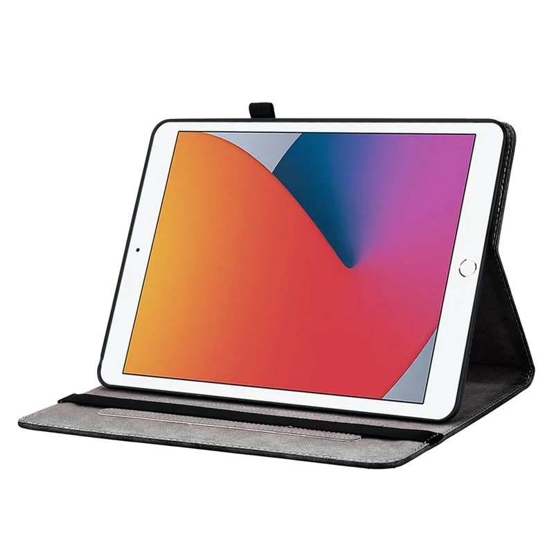 Leather Case For iPad 10.2 (2021)  /  (2020)  /  (2019)  /  Air 10.5 inch (2019) Pattern Printed Stand Tablet Cover with Card Slots - Pink Butterfly