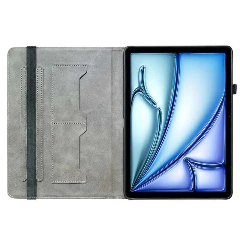 Leather Case For iPad Air 13 (2025)  /  (2024)  /  Pro 12.9 (2022)  /  (2021)  /  (2020) Pattern Printed Stand Tablet Cover with Card Slots - Pink Butterfly