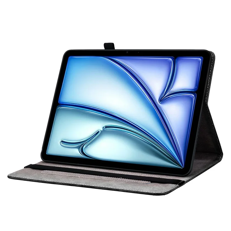 Leather Case For iPad Air 13 (2025)  /  (2024)  /  Pro 12.9 (2022)  /  (2021)  /  (2020) Pattern Printed Stand Tablet Cover with Card Slots - Pink Butterfly