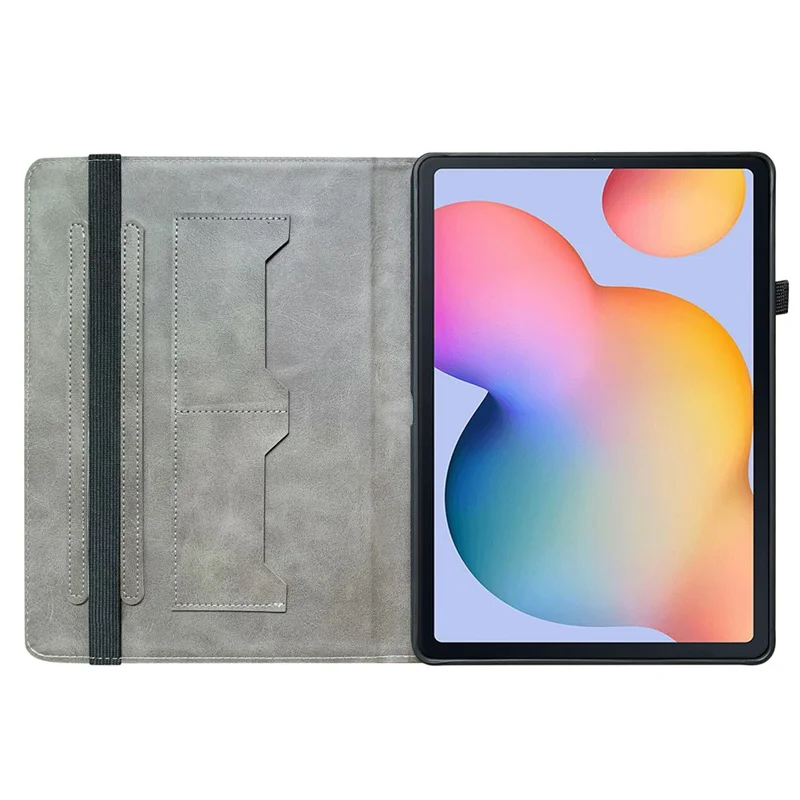 Etui skórzane z nadrukiem motywu do Samsung Galaxy Tab S6 Lite (2024) / (2022), etui z podstawką i kieszeniami na karty - różowe motyle